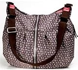 BabyMel Amanda Diaper Bag - Mauve & Chocolate Teardrop