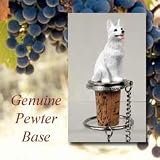 German Shepherd Dog Wine Bottle Stopper - White