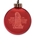 2008 Philadelphia Phillies World Series Champions Laser Etched Glass Ball Ornament