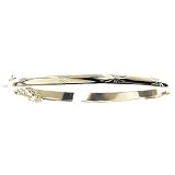 18kt Gold over Sterling Silver Diamond Cut Starbursts Bangle Bracelet