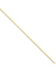 14k Yellow Gold 14in .70mm Rope Chain. Metal Wt- 0.62g