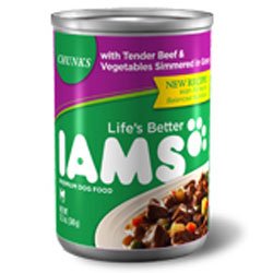 Iams Chunks With Beef and Vegetables in Gravy Canned Dog Food