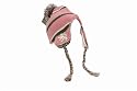 Ladies/Womens Scotland Lion Pink Winter Hat, Peruvian Hat with Tassels
