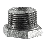 Hexagon Bushing Finish: Galvanized, Size: 2" H x 1" W