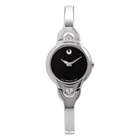 Movado Women's Kara Diamond Accented Bangle Bracelet Watch #0605489