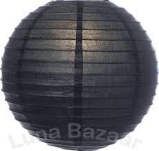 QuirkyCo's Party Crafts Premium Round 10" Black Paper Lanterns 6 Pack - Assorted Colors And Sizes - Party Accessories Designed For Weddings, Engagements, Birthdays and Home Decorating