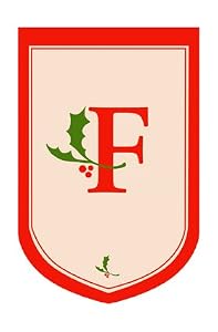 Monogram Holiday Garden Size Flag - F