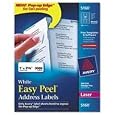 5160 - Avery White Easy Peel Laser Address Labels, 1" x 2-5/8", 3,000/Box
