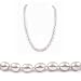 AugustinaJewelry Single Strand 22 Inch 8-9mm white Oval Shape Freshwater Cultured Pearl Necklace