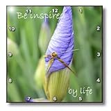 Inspirational Purple Iris Bud - 10x10 Wall Clock