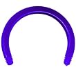 14 Gauge Blue 1/2 Bioplast Flexible Replacement Horse Shoe Circular Barbell
