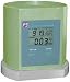 New P3 International Digital Rain Gauge Green Built-In Clock And Date Display Large LCD Display