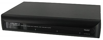 Atlona 4:1 (4x1) Component Video + Digital Coaxial/Stereo Analog (R/L) Audio Video Switcher