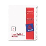 Allstate-Style Legal Side Tab Dividers, 25-Tab, 51-75, Letter, White, 25/Set