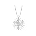  : 14K WHITE GOLD 1/3 CT. DIAMOND SNOW FLAKE PENDANT CHAIN