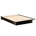 South Shore 3070233 Queen Platform Bed with Molding, Black