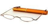 Able Vision Tube Readers Reading Glasses - MT-1 Ultra-Thin Gold