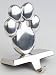 New! Stainless Steel Paw Shaped Stocking Holder