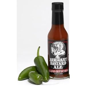 Arrogant Bastard Ale Jalapeno Heat Hot Sauce, Stone Brewing Co. 5oz Jar, Glass by RoJosGourmet.com