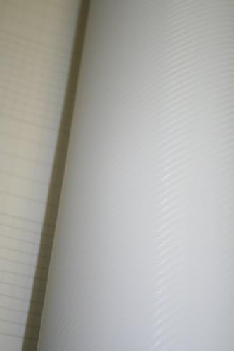 SimCarbon 3D Carbon Fiber Vinyl Film Wrap WHITE 60" X 15 Foot Sheet