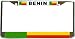 Benin West Africa Flag Chrome License Plate Frame Holder