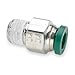 Male Connector, NP Brass, 5/16 In