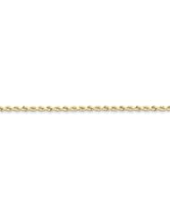 10k Yellow Gold 8in 2.5mm Handmade D/C Rope Chain Bracelet. Metal Wt- 3.49g