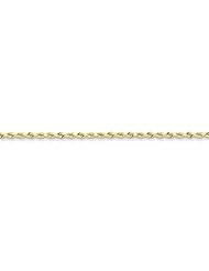 10k Yellow Gold 30in 2.5mm Handmade D/C Rope Necklace Chain. Metal Wt- 12.36g