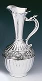 SILVER GRAPE VASE - SILVER GRAPE DESIGNED VASE WITH HANDLE