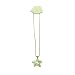 Swarovski Aura Borealis Crystal Large Star Fish Necklace Charm Pendant With Necklace Neck Chain