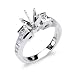 Ambra 14k White Diamond Ring (2 Princesses = .42, 8 Princesses = .60)