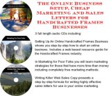 The Online Business Setup, Cheap Marketing, Sales Letters for Handcrafted Frames Businesses