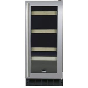 Marvel Chateau Collection Series: 3SBAREBDL 15'' Dual Zone Beverage and Wine Refrigerator with 4-Bot