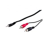 5.0m 2x Cinch Stecker auf 3.5mm stereo Stecker - 