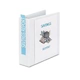 Avery 09501 - Durable Slant Easy Insert Ring View Binder, 2 Capacity, White-AVE09501