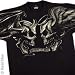 Good Vs. Evil, Angel and Devil Skull T-Shirt, Liquid Blue Full Shirt Designs
