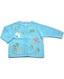 : Hartstrings Blue Embroidered Cardigan Sweater