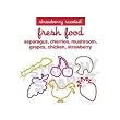 Pack of 24 FRESH FOOD Stretchy Shapes: SCENTED Rubber Bands Rubber Bands