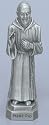 Padre Pio - 3 1/2" Pewter Statue with Prayer Card
