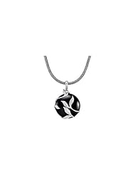 25.00x25.00 mm Genuine Onyx Pendant Enhancer in Sterling Silver