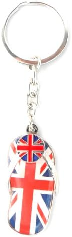 I Love London Souvenir / I Love London Keying in Union Jack / FLIP FLOP / THONG OLYMPICS 2012 MEMORABILIA UNION JACK KEYRING SILVER JUBILEE - I Love London Keychain - London Souvenir Keychain
