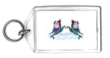 Keychain with synchronized, sport, swimming, fish, animal