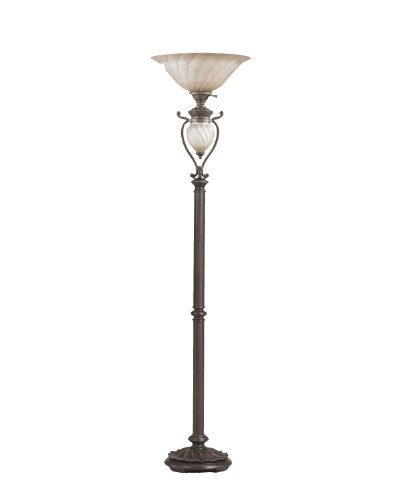 Ashley L531911 Traditional Floor Lamp with Night Light, Dark Brown On Sale