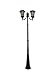 Gamasonic GS-94D 7-Foot Tall Victorian Solar Lamp Post with Two Heads and LED Lights, Black