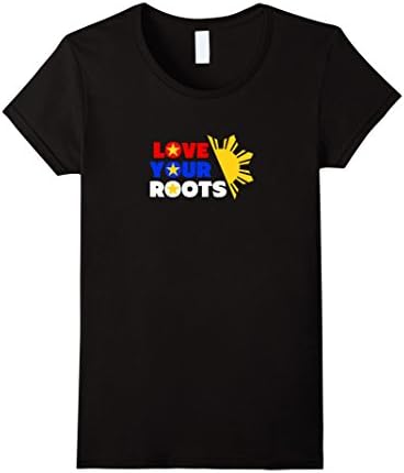 Women's Love Your Roots Filipino Shirt Philippines Shirt XL Black