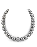 11-14mm Silver Tahitian Pearl Necklace- AAAA Quality