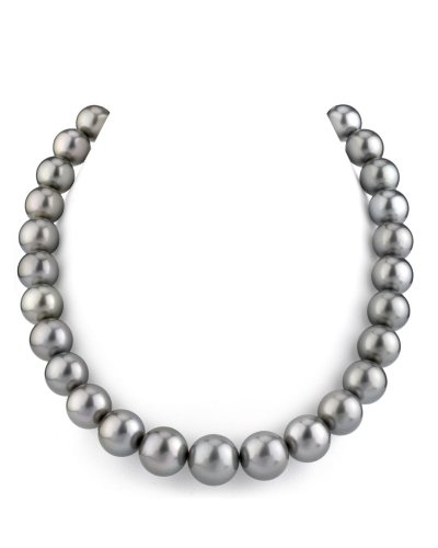 11-14mm Silver Tahitian Pearl Necklace- AAAA Quality