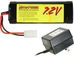 Nitro Power 7.2V NiCd Battery With Charger - Battery With Charger