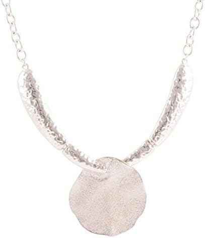 Snowman Lee Camber Pie Statement Choker Pendant Neckalce (silver)