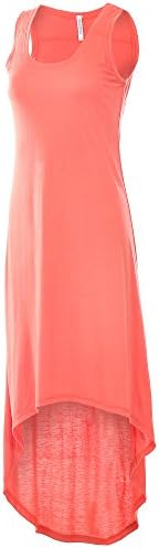 Mur Mur Women Basic Hi-Lo Maxi Dress - 8206 INR - Small - ORANGE